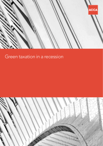 Green taxation in a recession
