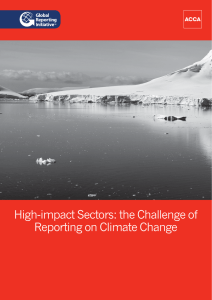 High-impact Sectors: the Challenge of Reporting on Climate Change