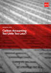 Carbon Accounting: Too little Too late? disCUssion pAper
