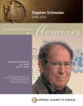 Stephen Schneider 1945–2010 A Biographical Memoir by B. D. Santer