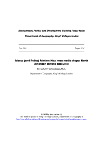 Environment, Politics and Development Working Paper Series
