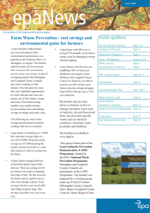 epaNews Inside epaNews Farm Waste Prevention - cost savings and