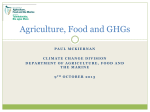Agriculture, Food and GHGs
