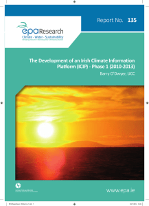 Report No. www.epa.ie 135 The Development of an Irish Climate Information