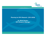 Planning for EPA Research  (2014-2020) Dr. Brian Donlon, EPA Research Manager