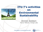 ITU-T’s activities on Environmental Sustainability