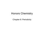 Honors Chemistry ch 8