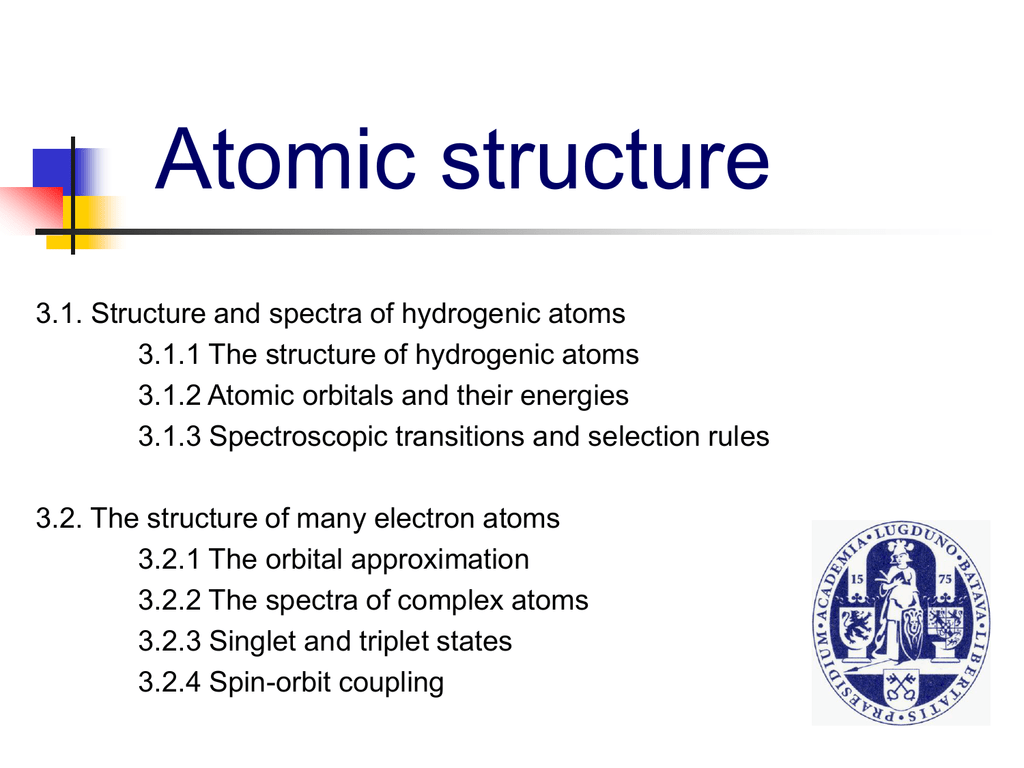 Atomic Structure Atomic Structure