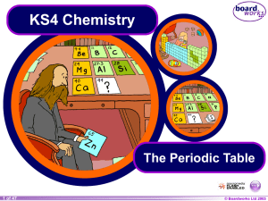 The Periodic Table - Prairie Rose School Division No. 8