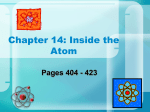 Chapter 14: Inside the Atom