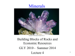 Lecture 4 - Minerals - Florida Atlantic University