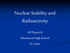 Nuclear Stability and Radioactivity