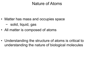 Nature of Molecules and Water