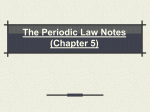 The Periodic Law Notes (Chapter 5) – Part 2