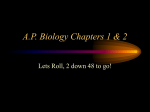 A.P. Biology Chapters 1 & 2