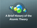 A Brief History of the Atomic Theory