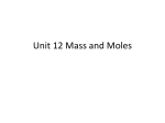 Unit 12 Math and Moles