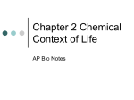 Chapter 2 Chemical Context of Life