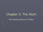 Chapter 3: The Atom