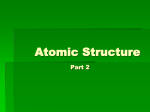 Chapter 4 Atomic Structure