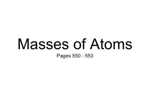 Masses of Atoms