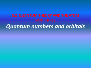 Part 3: Quantum numbers and orbitals