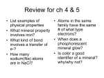 Review for ch 4 & 5