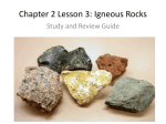 Chapter 2 Lesson 3: Igneous Rocks