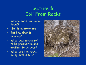Soil From Rocks - Department of Soil, Water, and Climate