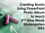 Creating Books Using PowerPoint Photo Album to teach 2nd