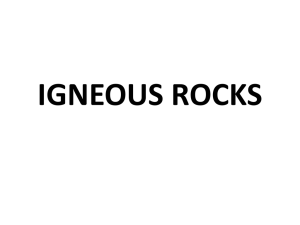 IGNEOUS ROCKS - Sri Venkateswara College of Engineering