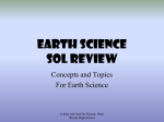 EARTH SCIENCE SOL REVIEW - Augusta County Public Schools
