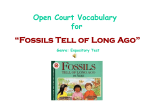Fossils Tell of Long Ago Vocabulary