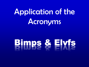 Application of the Acronyms