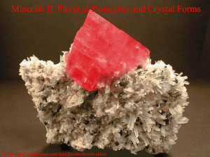 Physical properties of minerals
