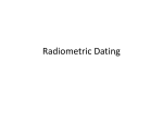 Radiometric Dating