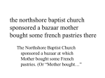 the northshore baptist church sponsored a bazaar mother bought