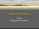 rates of weathering