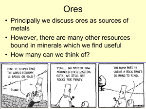 Lecture 20 - Ore deposits