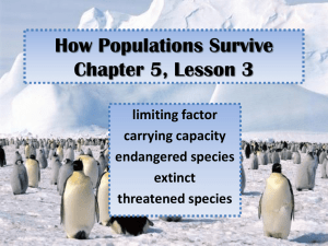 How Populations Survive Chapter 5, Lesson 3