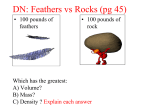 Feathers vs Rocks (pg 45)