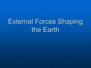 External Forces Shaping the Earth
