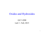 Oxides and Hydroxides