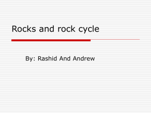 Rocks and rock cycle