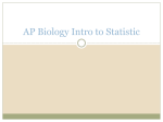 AP Biology Intro to Statistic-2014
