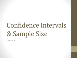 Confidence Intervals & Sample Size