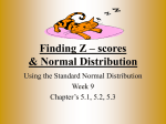 Finding Z - scores - Newfane Central School