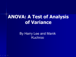 ANOVA: A Test for the Analysis of Variance