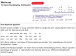 Warm-up 7.2 Generating Sampling Distributions