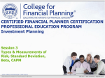 Standard Deviation - College for Financial Planning